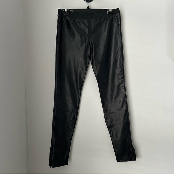 None Pants - Genuine Leather Low Rise Leggings